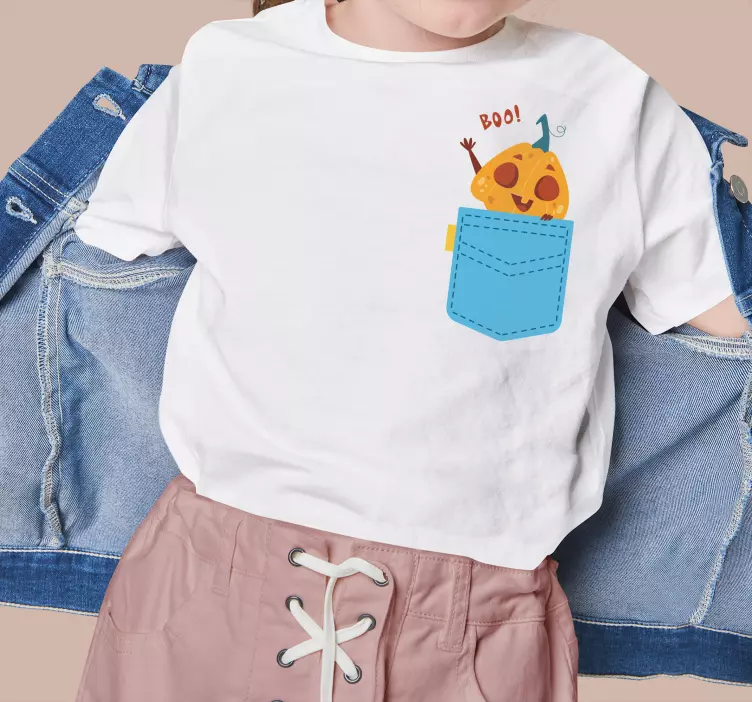 Pompoen zak boo kinderen t-shirt - TenStickers