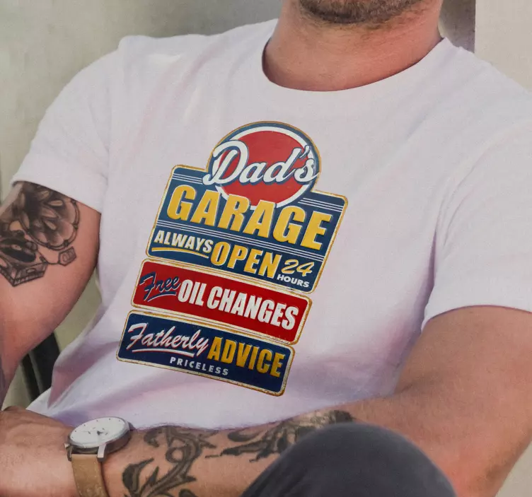 Industriële stijl retro bord T-shirt - TenStickers