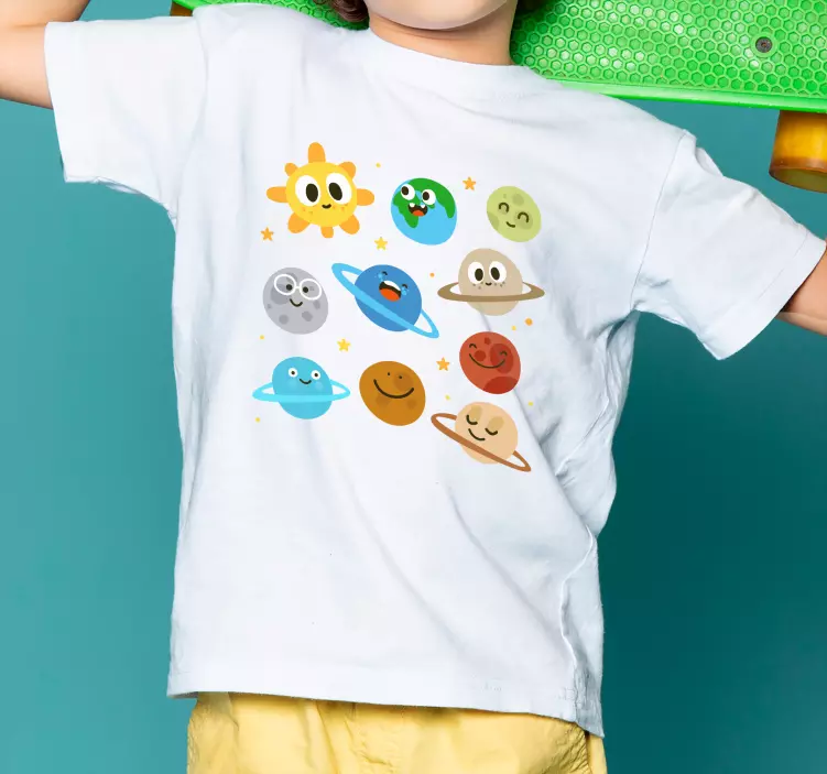 Planetaire karakters kinderen t-shirt - TenStickers