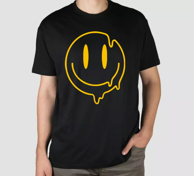 Smiley gezicht grafisch t-shirt - TenStickers