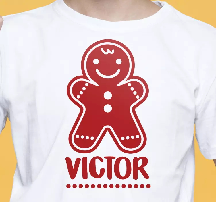 Kerst t-shirt Aangepaste kerstkoekjes - TenStickers