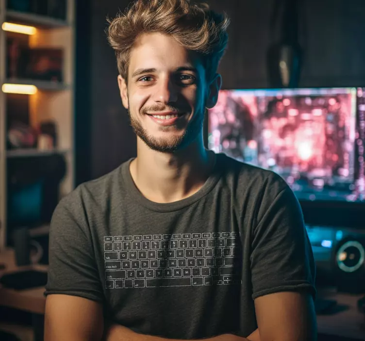 T-shirt met een toetsenbord  - TenStickers