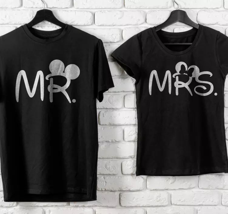 Couple T Shirts Matched mickey en minnie - TenStickers