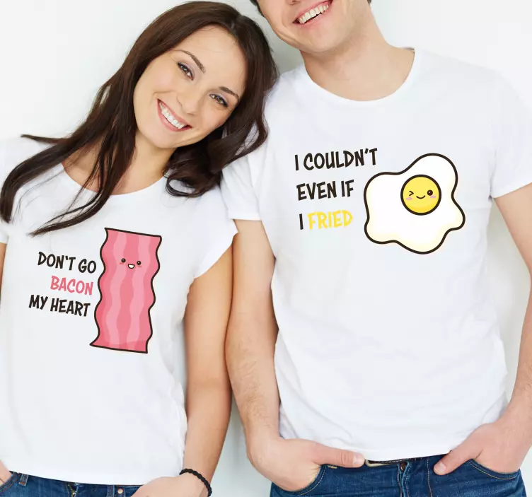 Koppels t-shirts Tocino y huevo frito - TenStickers