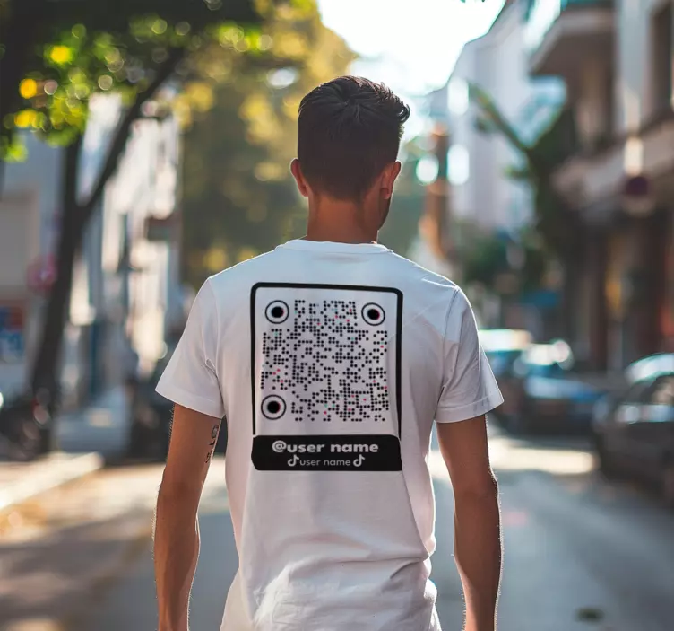 Trendy uniek tiktok qr-code T-shirt  - TenStickers