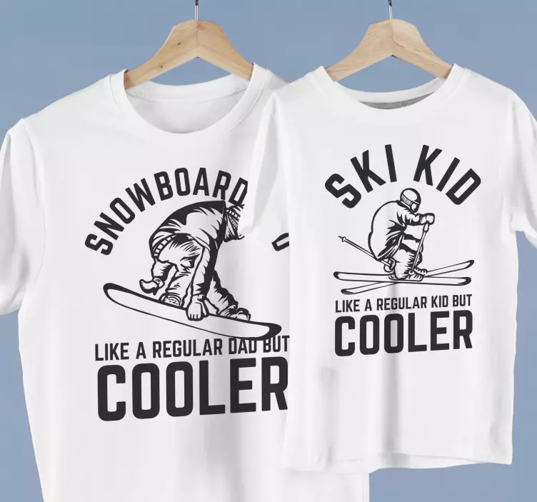 Vader zoon shirt wintersport - TenStickers
