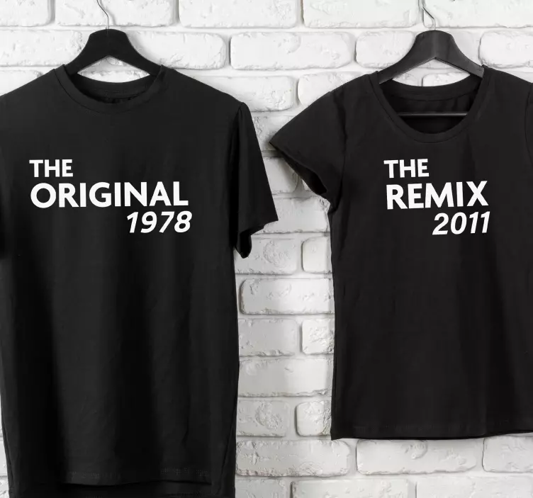 Vaders en zonen tshirts El origineel en remix - TenStickers