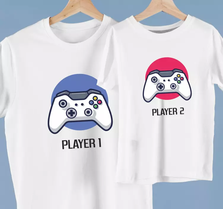 Vaders en zonen tshirts Joystick con control en jugador - TenStickers