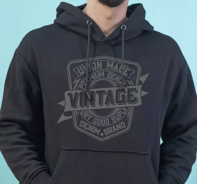 Vintage vakbond mannelijk hoodie - TenStickers
