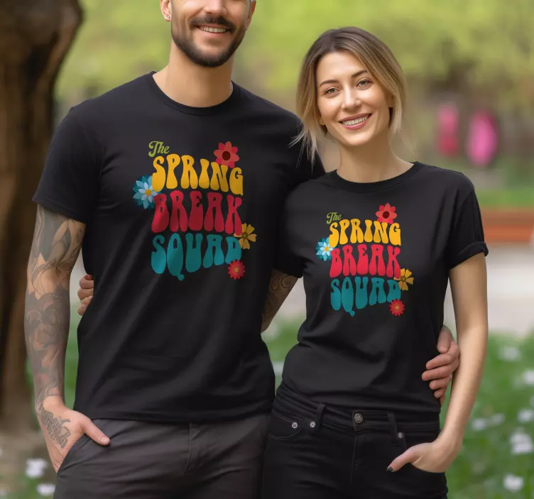 Voorjaarsvakantie team Couple T Shirts - TenStickers