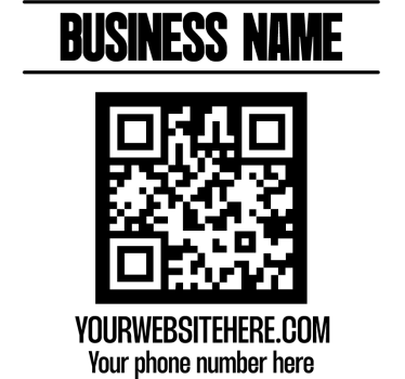 Bedrijfsnaam en qr-code T-shirt - TenStickers
