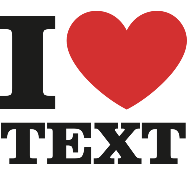i love T-shirt met naam - TenStickers
