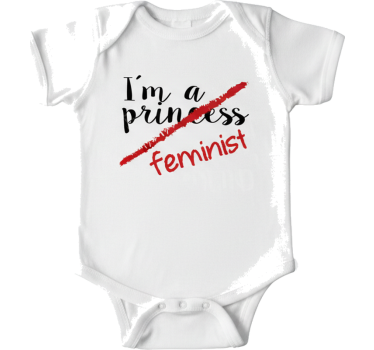 Baby t-shirt met moderne feministische tekst grafiek - TenStickers