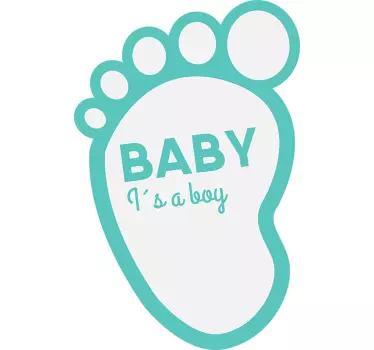 Baby t-shirt met voetafdruk humor - TenStickers