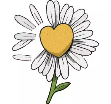Baby t-shirt daisy bloemen hart - TenStickers