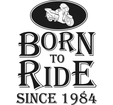 T-shirt geboren om te rijden shirts - TenStickers
