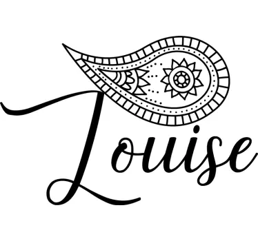 Paisley-ontwerp t-shirt met naam - TenStickers