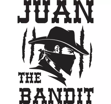 T-shirt in klassieke bandietenstijl - TenStickers