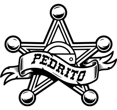 T-shirt met naam sheriffster op maat - TenStickers