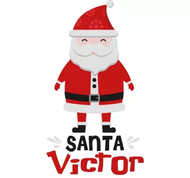 Baby t-shirt vrolijke kerstman victor - TenStickers