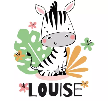 Kinderen t-shirt schattige zebra illustratie - TenStickers