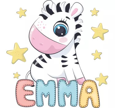 Baby t-shirt schattig zebra karakter - TenStickers