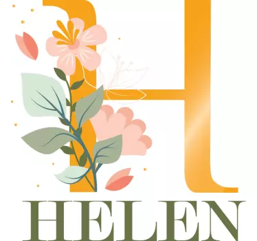 Kinderen t-shirt bloemige initiaal h shirt - TenStickers