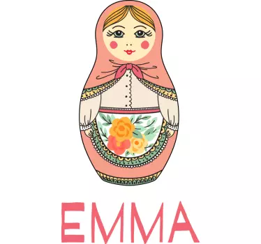 T-shirt met naam emma matroesjka pop - TenStickers