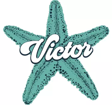 T-shirt met naam ster met de naam victor - TenStickers