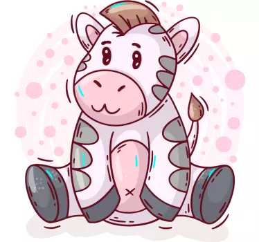 Baby t-shirt schattige zebra figuur - TenStickers