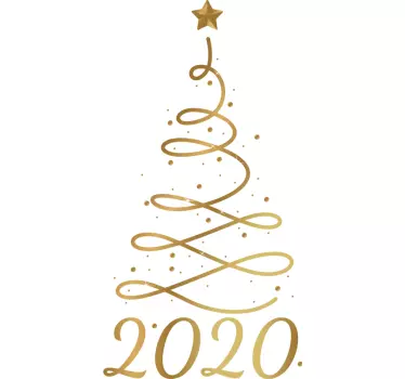 Kerst t-shirt stijlvolle kerstboom - TenStickers