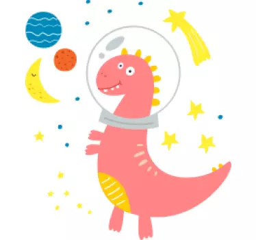 Baby t-shirt ruimte dino avontuur - TenStickers