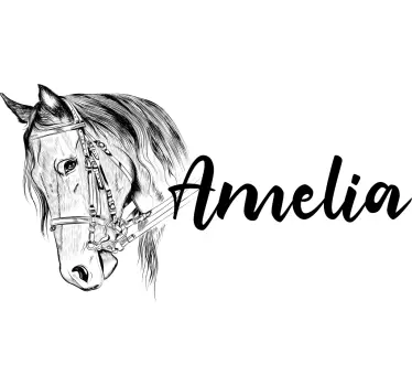 Kinderen t-shirt amelia's paardenschilderij - TenStickers
