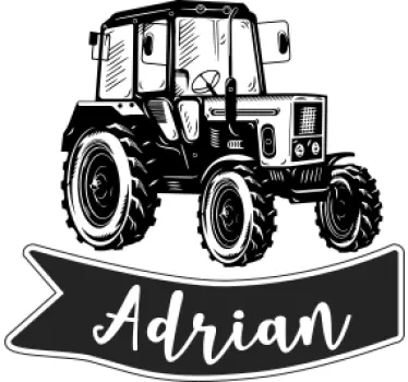 Kinderen t-shirt tractor gepersonaliseerde naam - TenStickers