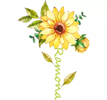 T-shirt met zonnebloemprint - TenStickers