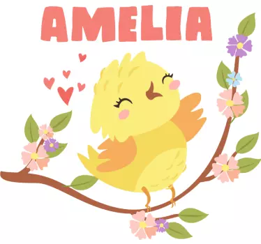 Op maat gemaakte blije chick baby t-shirt - TenStickers