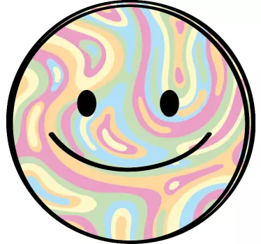 Baby t-shirt met een glimlachend kleurrijk gezicht - TenStickers