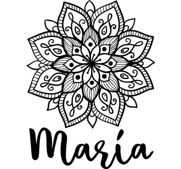 Mandala-motief t-shirt met naam - TenStickers