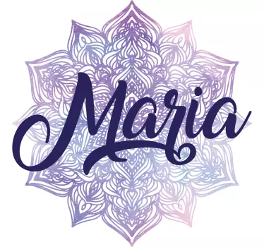 T-shirt met naam mandala met persoonlijke naam - TenStickers