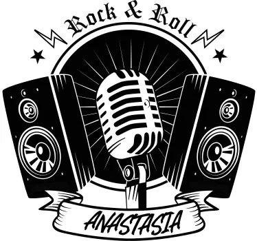 T-shirt rockmuziek viering - TenStickers