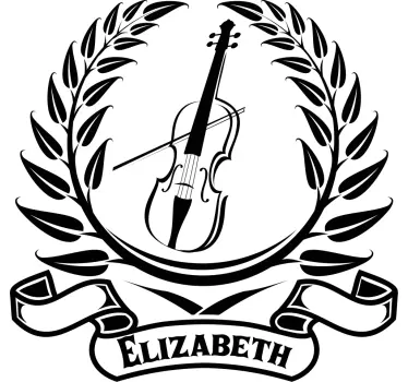 T-shirt met naam muzieklaureaat embleem - TenStickers