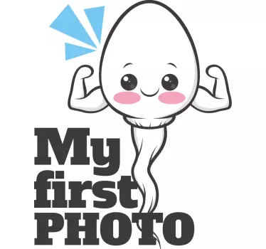 Baby t-shirt mijn eerste foto - TenStickers