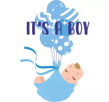 Babyjongen onthullen baby t-shirt - TenStickers