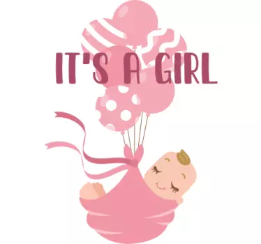 Geslacht onthullen het is een meisje baby t-shirt - TenStickers