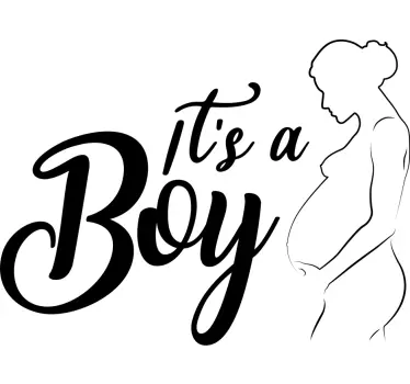 T-shirts moeders en dochters het is een jongen aankondiging - TenStickers