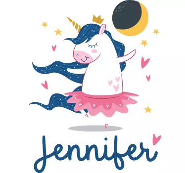 Kinderen t-shirt schattige eenhoorn ballerina - TenStickers