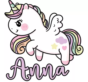 Baby t-shirt schattig eenhoorn ontwerp - TenStickers