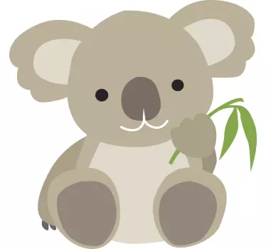 Baby t-shirt schattige koala met blad - TenStickers