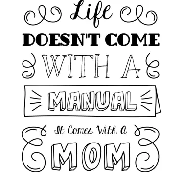 T-shirt met naam leven komt met mama - TenStickers