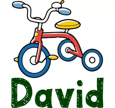 Kinderen t-shirt kleurrijk driewielerontwerp - TenStickers